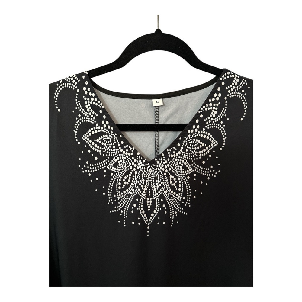 Black Embellished Maxi Dress – Size XL – Tall Girl Friendly – NWOT - Picture 7 of 9